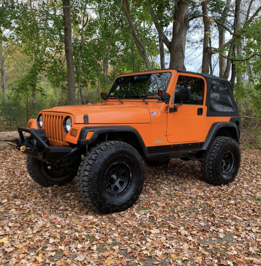 Orange Jeep TJ Offroad